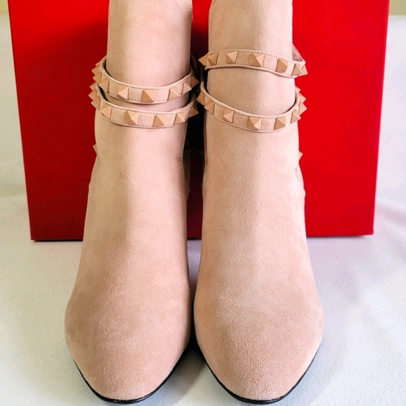 Valentino Gravani Rockstud Suede Booties - Picture 9 of 16